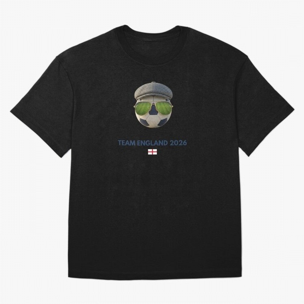 Football Fan Gear: Team England 2026 Oversized T-Shirt Support Your Favorite Stars during Global Football Passion for FIFA World Cup 2026, Centered on Mbappe, Brazil, Portugal and Argentina, Global Supporter Spirit, Legendary Goals, National Colors