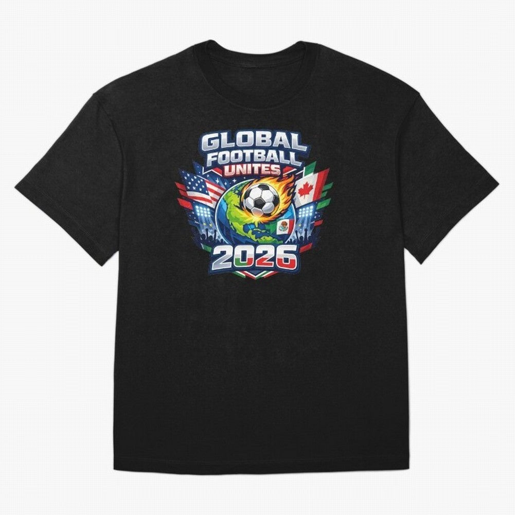 Global Football Unites 2026 USA Canada Mexico Oversized T-Shirt Show Match Day Excitement for Global Football Passion for FIFA World Cup 2026 USA Canada Mexico, Celebrating Cristiano Ronaldo, Haaland and CR7, England, France and Netherlands, Sports