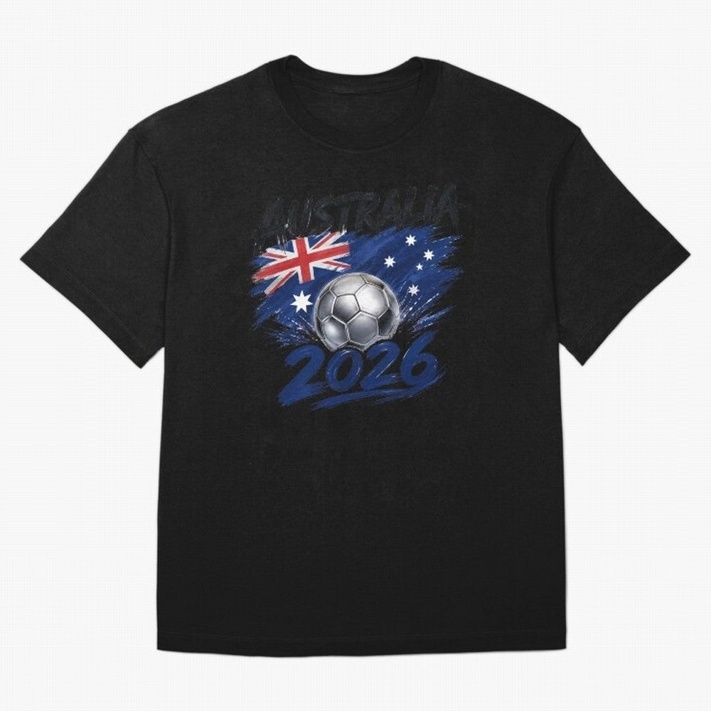 Australia Soccer 2026: Grunge Flag & Football Pride Oversized T-Shirt Live for the Drama of Match Day Hype around FIFA World Cup 2026 Group Stage, Mbappe, Brazil, Champion Mindset, Group Stage Buzz, Knockout Tension and Passionate Fan Culture;