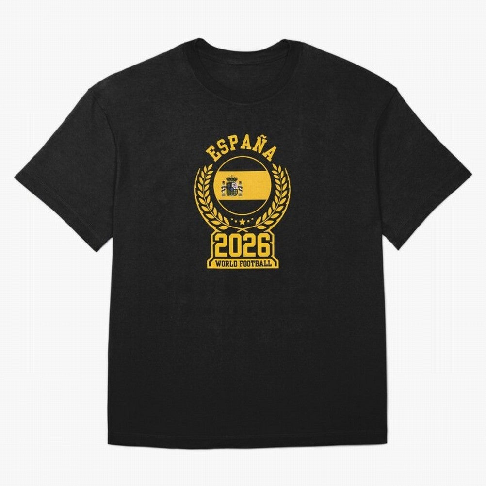 Spain World Football 2026 T-Shirt_87604013 Oversized T-Shirt Celebrate National Team Dreams in FIFA World Cup 2026 USA Canada Mexico for Fans of Messi, Neymar and Mbappe and Brazil, Portugal and Argentina, Bringing Sports Nostalgia, International