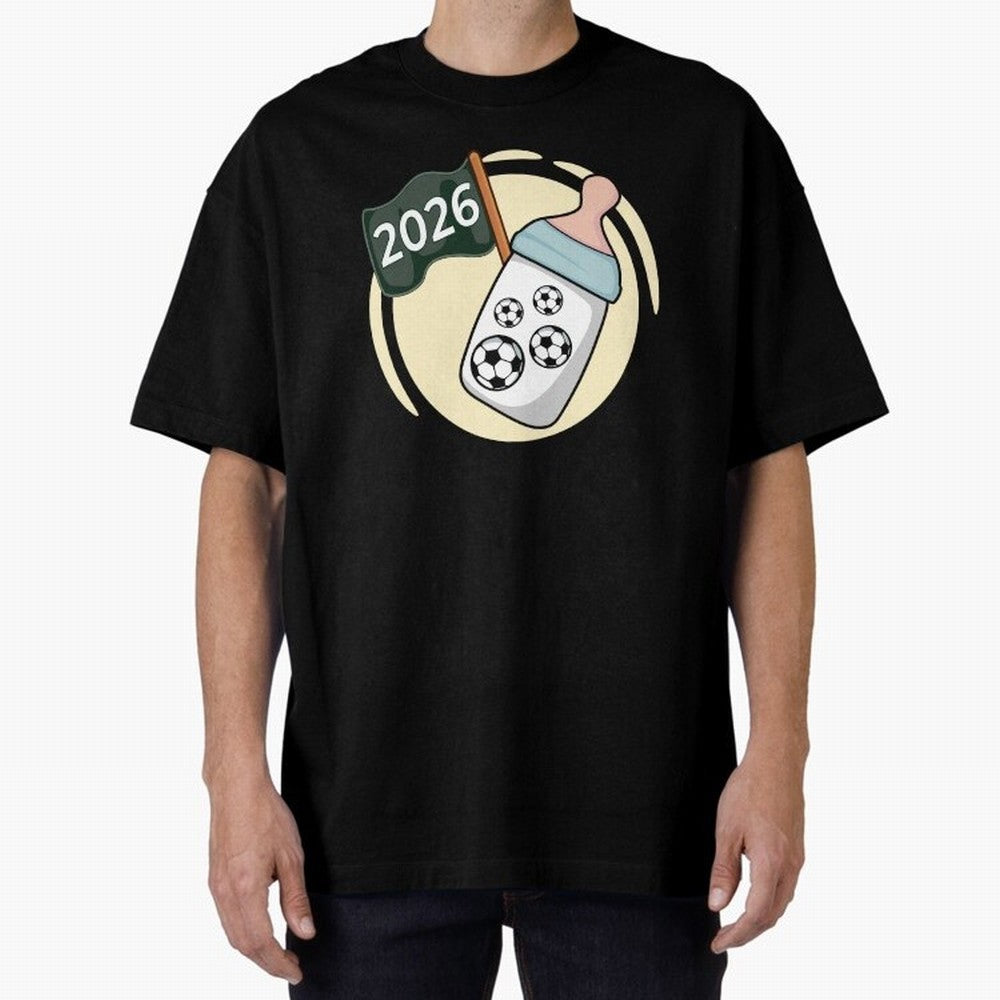 Baby 2026 FOOTBALL Oversized T-Shirt Carry the Dream of FIFA World Cup 2026 Group Stage Spirit, with Germany, Neymar, Championship Spirit, Famous Goals, Roaring Crowds and International Football Unity; Ideal for Football Dads, Football Moms,