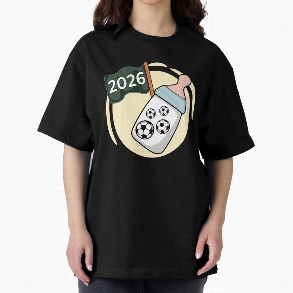 Baby 2026 FOOTBALL Oversized T-Shirt Carry the Dream of FIFA World Cup 2026 Group Stage Spirit, with Germany, Neymar, Championship Spirit, Famous Goals, Roaring Crowds and International Football Unity; Ideal for Football Dads, Football Moms,