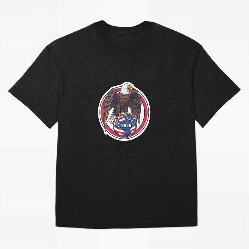 Usa Eagle Soccer 2026 American Pride Football Oversized T-Shirt Represent the Passion of FIFA World Cup 2026 Group Stage for Fans of Mbappe and France and Portugal, Bringing Goal Celebration Energy, Supporter Heritage, Football Icons and Worldwide