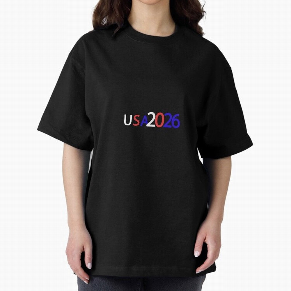 USA 2026 Oversized T-Shirt Bring a Champion Mindset to Global Football Passion for FIFA World Cup 2026 USA Canada Mexico, Highlighting CR7, France and Portugal, Supporter Pride, Iconic Celebrations, Legendary Names and Global Match Day Energy;