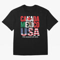 world cup 2026 hosts - canada mexico usa soccer fan Oversized T-Shirt Make the Season About FIFA World Cup 2026 Built around CR7 and Messi, Brazil, Portugal and Argentina Energy, Retro Football Energy, Iconic Rivalries, Trophy Chase Drama and
