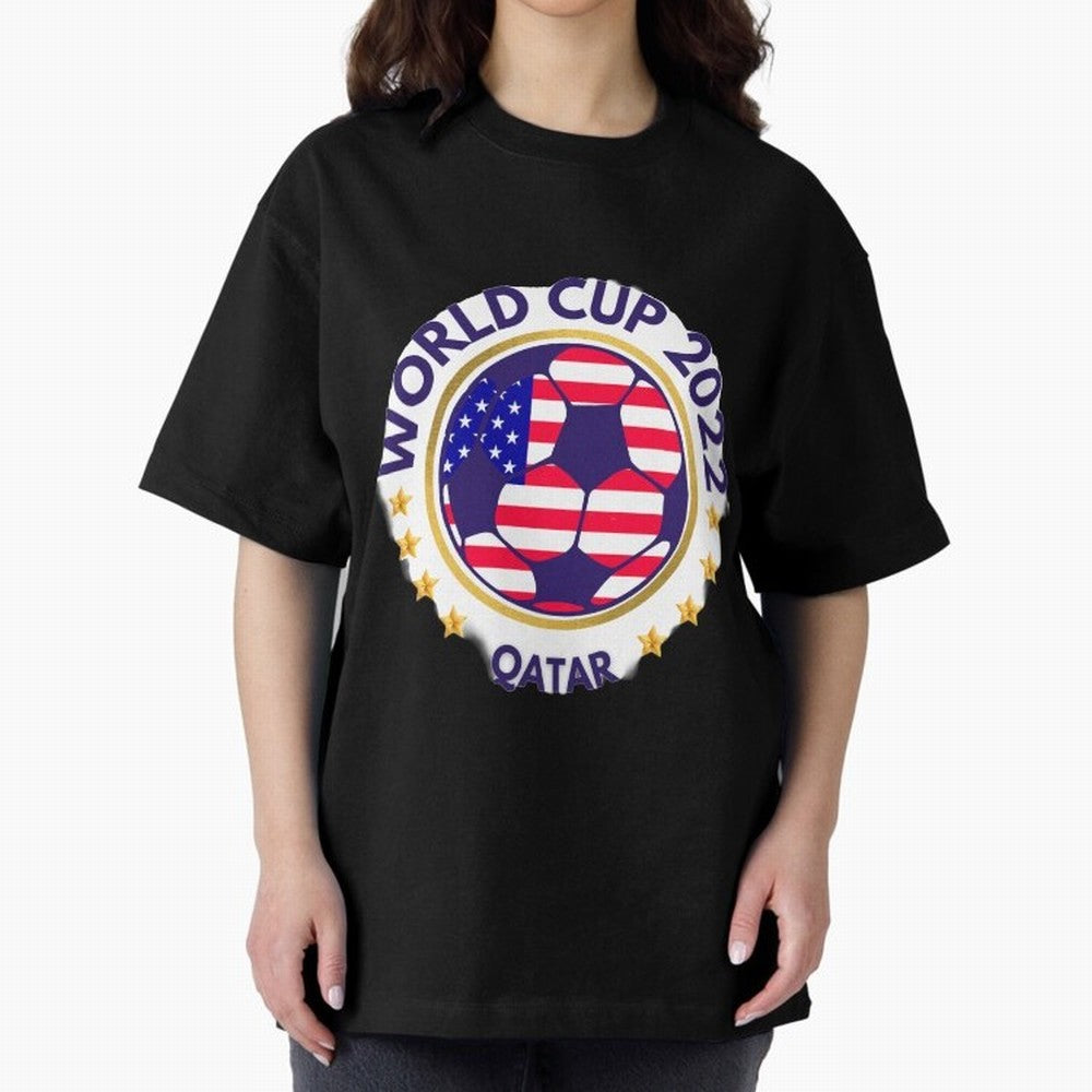 Usa World Cup Oversized T-Shirt Show Your Stadium Side during Global Football Passion for FIFA World Cup 2026 Group Stage, Centered on Neymar, Haaland and Cristiano Ronaldo, Netherlands, Supporter Pride, Iconic Celebrations, Legendary Names and
