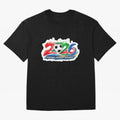 Football Without Borders 2026 Artistic Logo Oversized T-Shirt Celebrate Global Passion for FIFA World Cup 2026 Centered on Messi and Cristiano Ronaldo, Spain Energy, Worldwide Fan Energy, Dramatic Goals, Stadium Lights and Championship