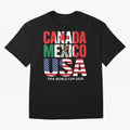 Canada Mexico USA 2026 World Cup Host Nations Oversized T-Shirt Make Every Match About FIFA World Cup 2026 USA Canada Mexico Highlighting Mbappe and Neymar, Spain and Netherlands Energy, Tournament Hype, Historic Matchups, Family Viewing Parties