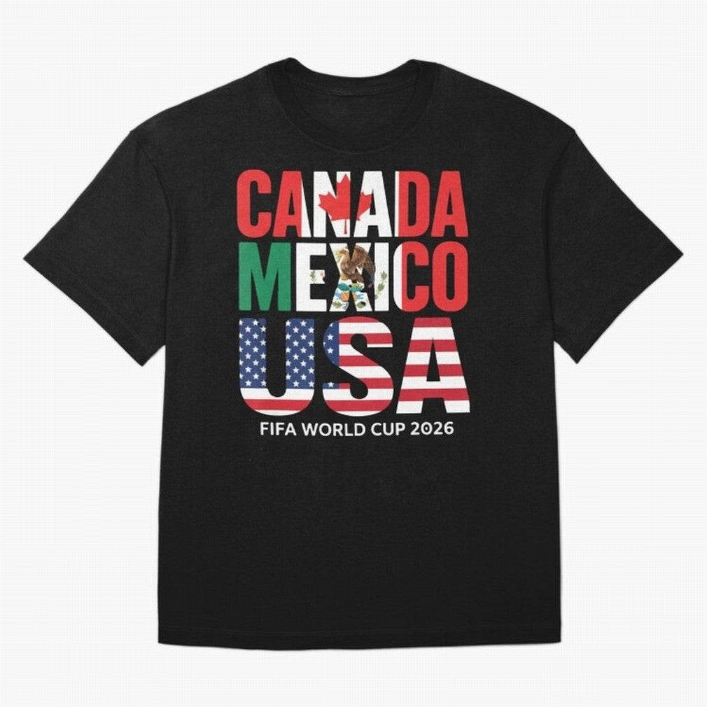 Canada Mexico USA 2026 World Cup Host Nations Oversized T-Shirt Make Every Match About FIFA World Cup 2026 USA Canada Mexico Highlighting Mbappe and Neymar, Spain and Netherlands Energy, Tournament Hype, Historic Matchups, Family Viewing Parties