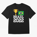 Brazil Soccer Team Fan Football Brazilian Flag 2022 T-Shirt - Brazil T shirt Soccer - Brazil Flag Vintage - Brazilian Oversized T-Shirt Build FIFA World Cup 2026 USA Canada Mexico Spirit, Centered on Spain and Netherlands, Neymar, Football Festival
