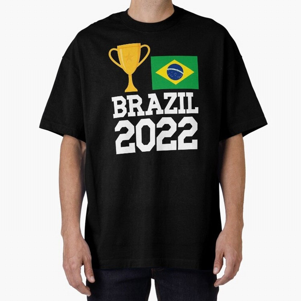 Brazil Soccer Team Fan Football Brazilian Flag 2022 T-Shirt - Brazil T shirt Soccer - Brazil Flag Vintage - Brazilian Oversized T-Shirt Build FIFA World Cup 2026 USA Canada Mexico Spirit, Centered on Spain and Netherlands, Neymar, Football Festival