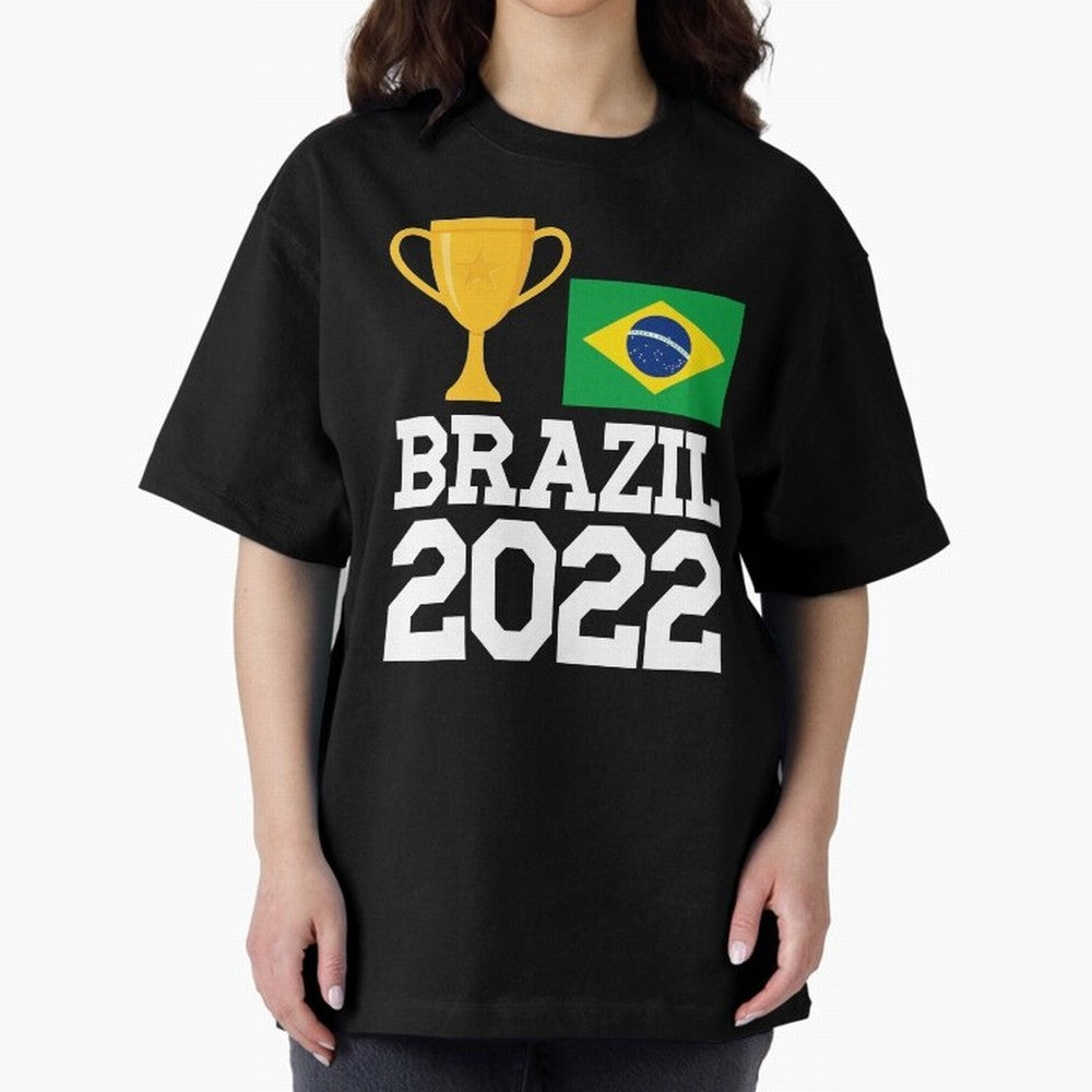 Brazil Soccer Team Fan Football Brazilian Flag 2022 T-Shirt - Brazil T shirt Soccer - Brazil Flag Vintage - Brazilian Oversized T-Shirt Build FIFA World Cup 2026 USA Canada Mexico Spirit, Centered on Spain and Netherlands, Neymar, Football Festival