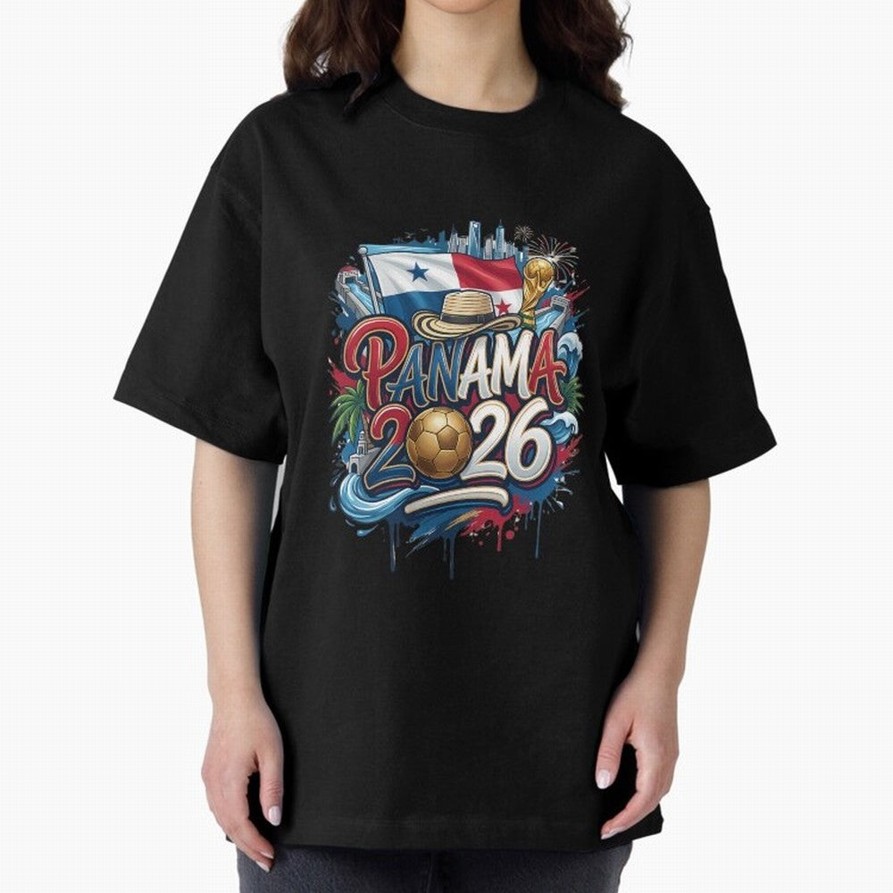 Panama World Cup 2026 Football Legacy Oversized T-Shirt Upgrade FIFA World Cup 2026 Group Stage Spirit, Highlighting Netherlands, Cristiano Ronaldo, Match Day Excitement, Supporter Culture, Golden Goals and Global Football Passion; Made for