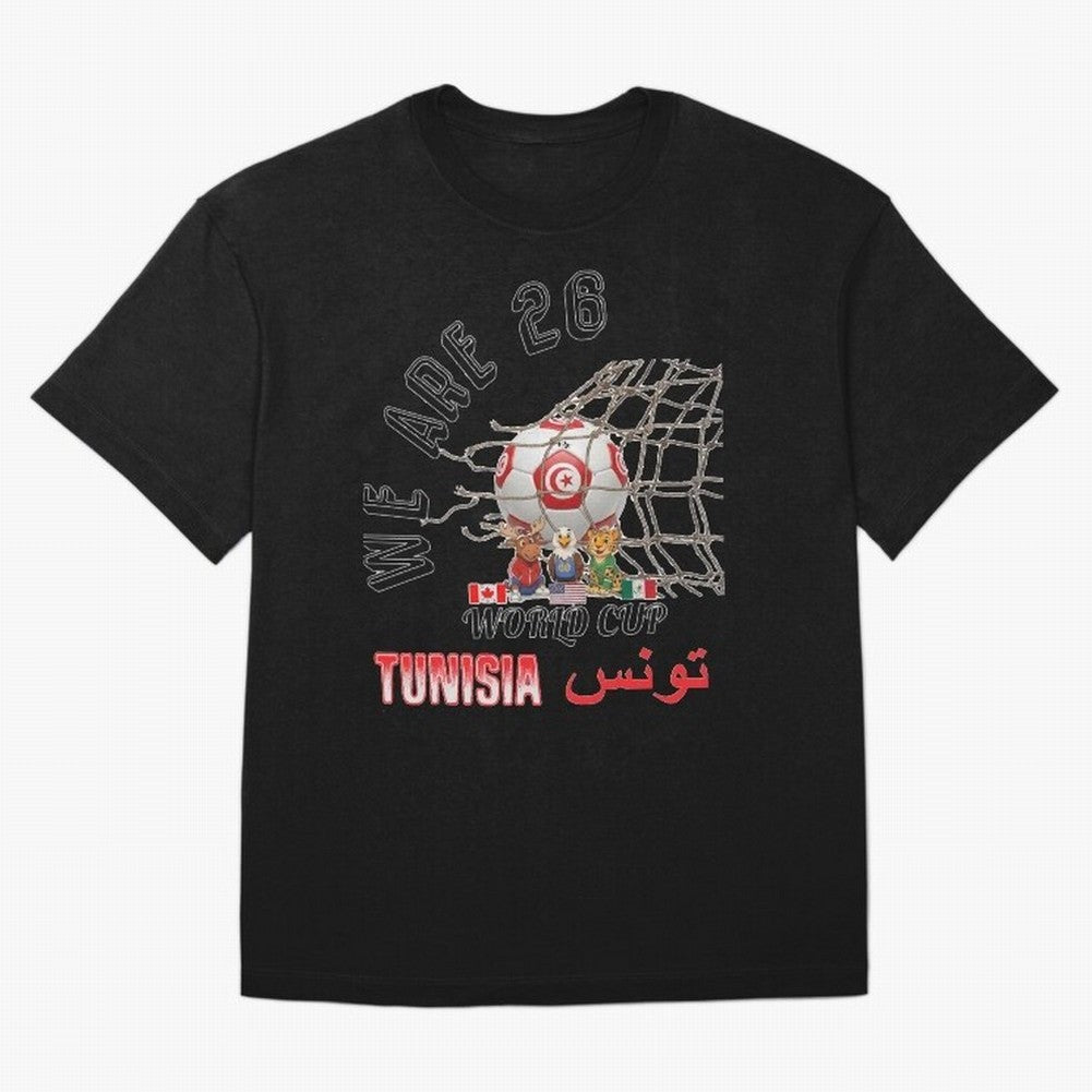 World cup 26 - Tunisia Oversized T-Shirt Show Your Tournament Heart for FIFA World Cup 2026 Spirit, Inspired by Germany, Cristiano Ronaldo, Haaland and CR7, Championship Spirit, Famous Goals, Roaring Crowds and International Football Unity; Made
