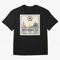 Retro North America 2026 Soccer Vintage Graphic Oversized T-Shirt Share Global Football Passion for FIFA World Cup 2026, Filled with Haaland, Netherlands, Goal Celebration Energy, Supporter Heritage, Football Icons and Worldwide Tournament Joy;