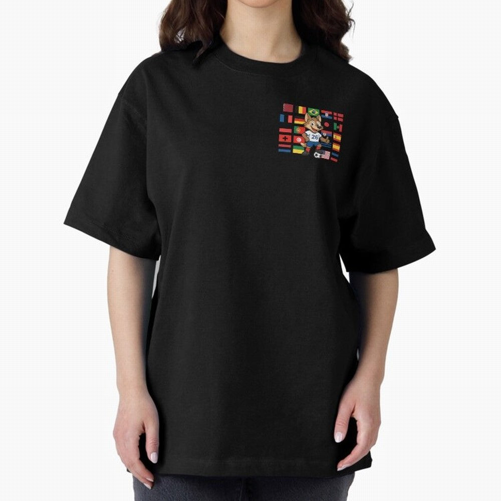 Copa Mundial de F¨²tbol Oversized T-Shirt Keep the Legacy of Global Football Passion for FIFA World Cup 2026 Group Stage, Made for Mbappe, Netherlands, Tournament Hype, Historic Matchups, Family Viewing Parties and Global Sports Pride; Ideal for