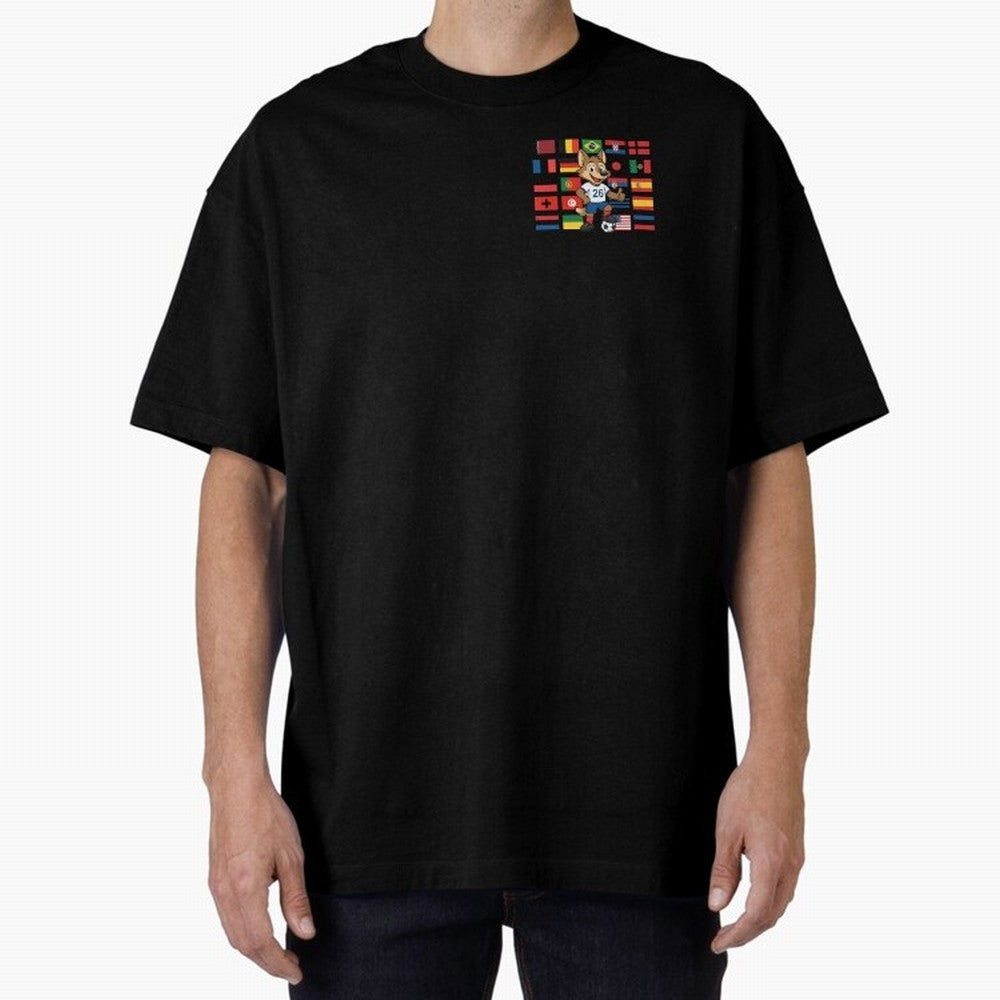 Copa Mundial de F¨²tbol Oversized T-Shirt Keep the Legacy of Global Football Passion for FIFA World Cup 2026 Group Stage, Made for Mbappe, Netherlands, Tournament Hype, Historic Matchups, Family Viewing Parties and Global Sports Pride; Ideal for