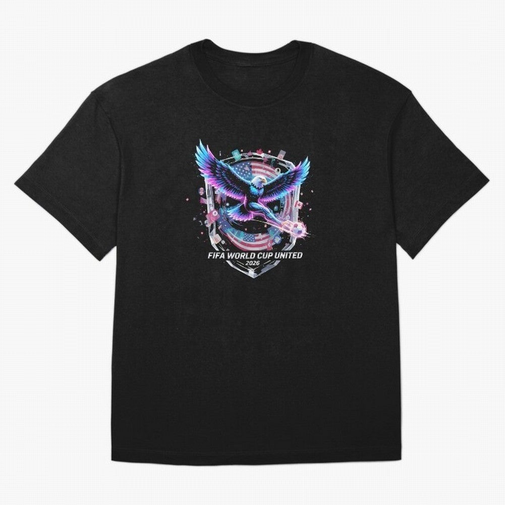 FIFA World Cup 2026 United Eagle Soccer Art T-Shirt_86867742 Oversized T-Shirt Capture Stadium Memories from Match Day Hype around FIFA World Cup 2026 USA Canada Mexico, Messi, Argentina and Brazil, Match Day Excitement, Supporter Culture, Golden