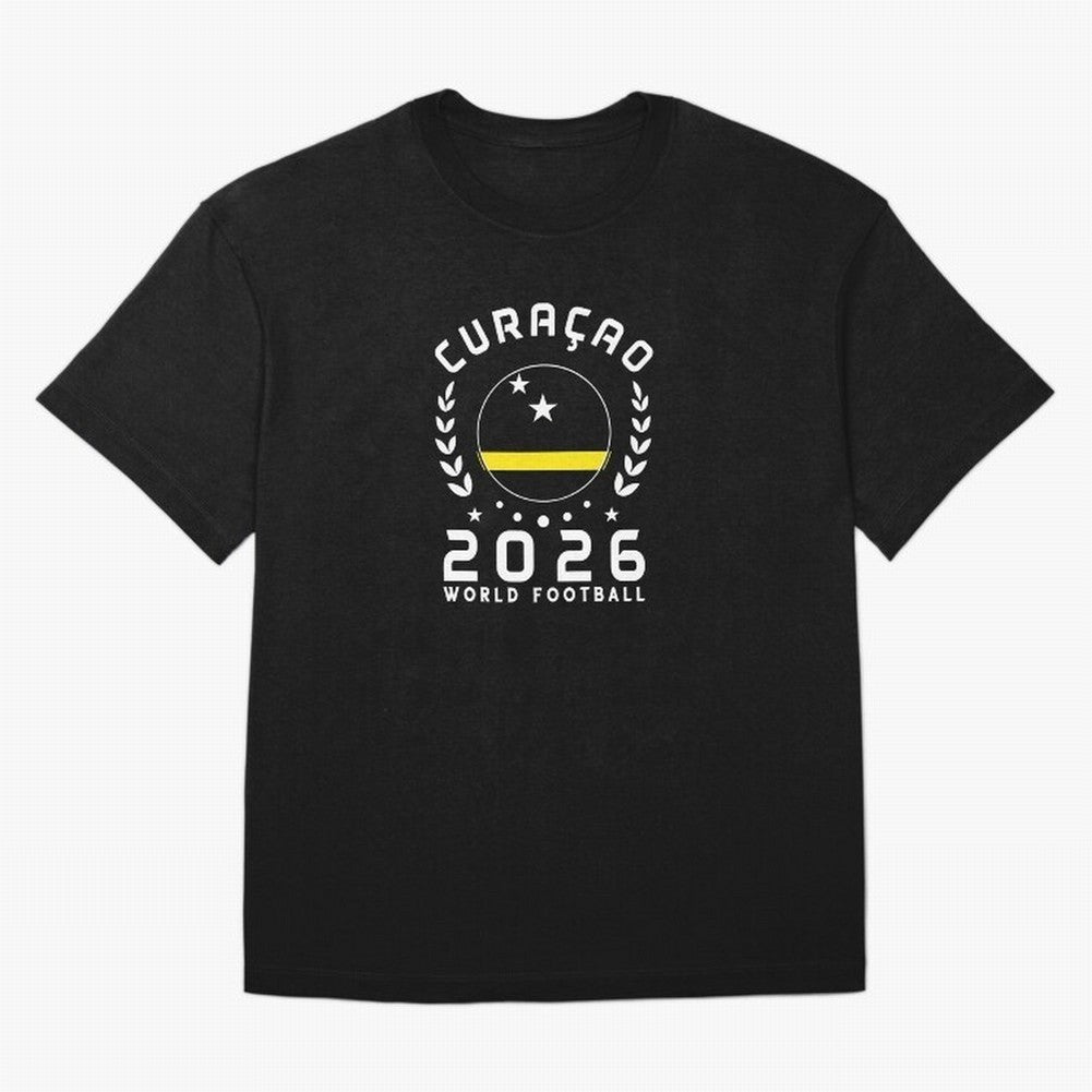 World Cup 2026 Curacao Football Fan Curacaoan Supporter T-Shirt_85310550 Oversized T-Shirt Represent Football Lovers during FIFA World Cup 2026 for Fans of Mbappe and Neymar and France and Portugal, Bringing Soccer Culture, Superstar Moments,