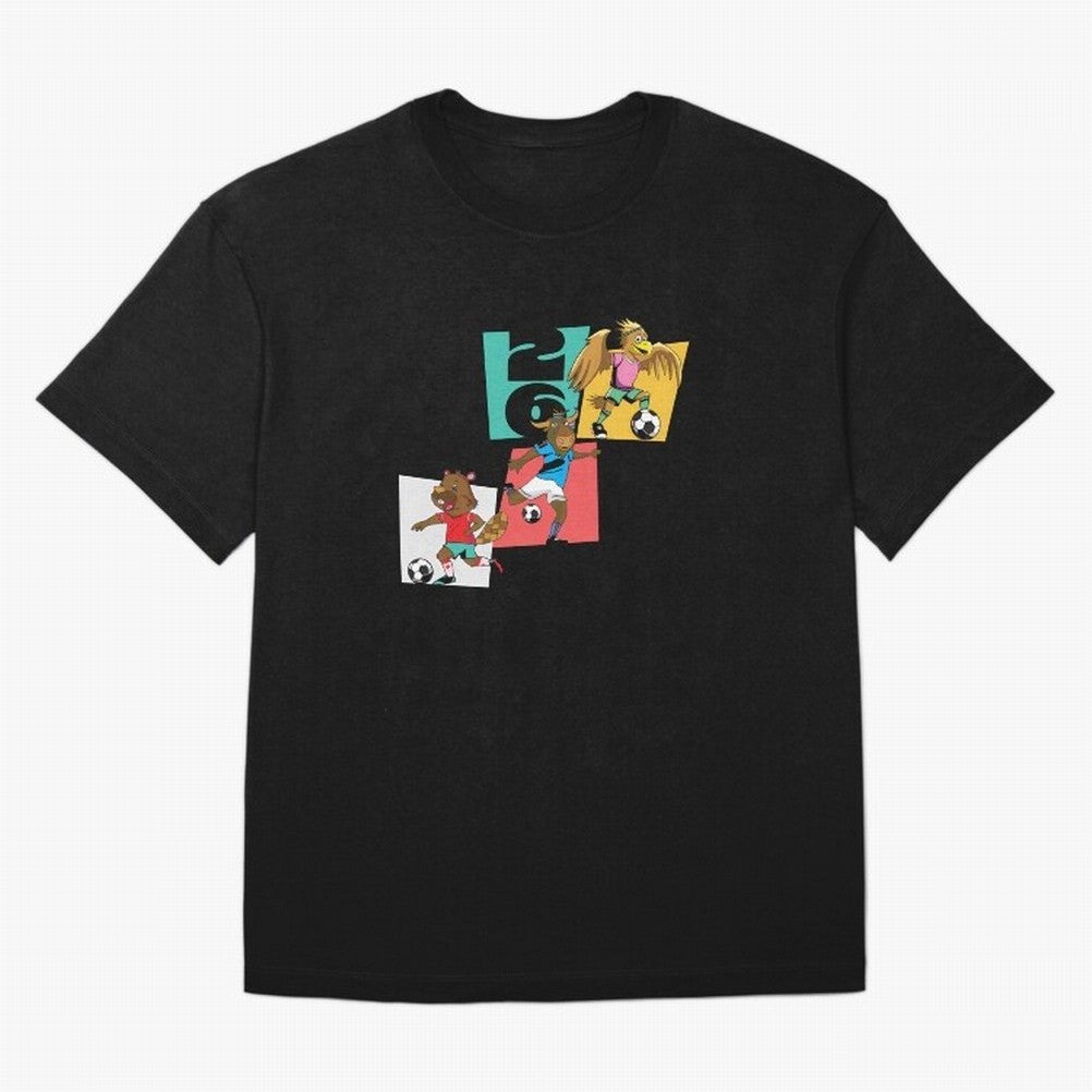 North America Mascots 2 T-Shirt_83568192 Oversized T-Shirt Bring Retro Soccer Energy to Match Day Hype around FIFA World Cup 2026 USA Canada Mexico, Mbappe, France, Sports Nostalgia, International Competition, Famous Players and Unforgettable