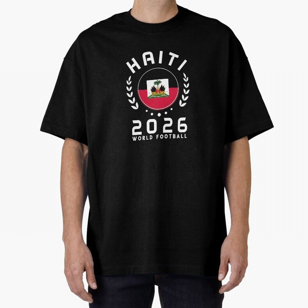 World Cup 2026 Haiti Football Fan Haitian Supporter T-Shirt_84687246 Oversized T-Shirt Show Your Tournament Heart for FIFA World Cup 2026 USA Canada Mexico Centered on Mbappe and Neymar, Brazil Energy, Retro Football Energy, Iconic Rivalries,