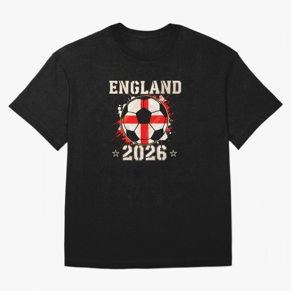Front Print England Soccer World Cup 2026 - English Fan Gift T-Shirt_84562392 Oversized T-Shirt Cheer for FIFA World Cup 2026 Made for Haaland, Brazil Energy, Match Day Excitement, Supporter Culture, Golden Goals and Global Football Passion; Made