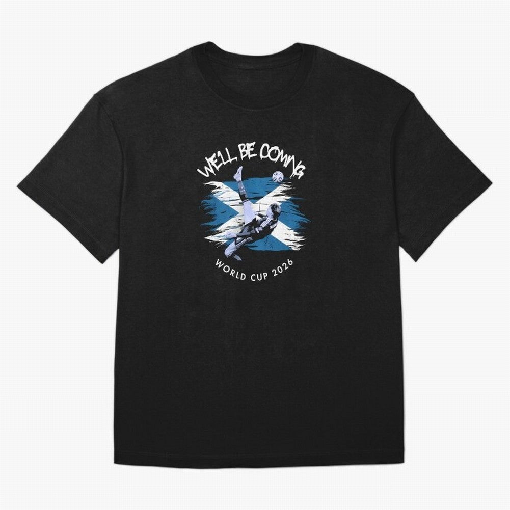 We'll be coming 2026 - Tartan Army Returns T-Shirt_83870751 Oversized T-Shirt Turn Football Passion into Match Day Hype around FIFA World Cup 2026, Messi and Cristiano Ronaldo, Brazil, Portugal and Argentina, Worldwide Fan Energy, Dramatic Goals,