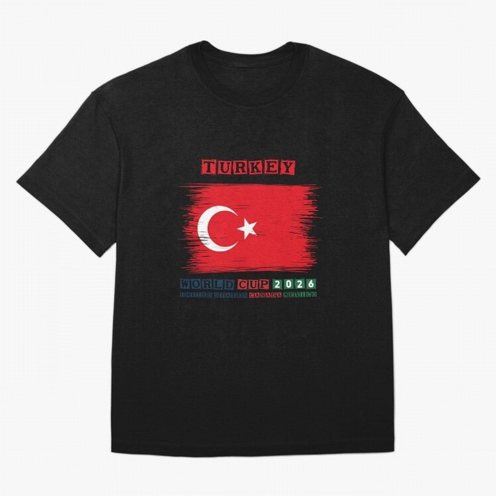 TURKEY WORLD CUP 2026 Oversized T-Shirt Enjoy Match Day Hype around FIFA World Cup 2026, Mbappe, France and Portugal, Football Festival Excitement, Trophy Ambitions, Country Rivalries and Star Player Buzz; Ideal for Football Dads, Football Moms,