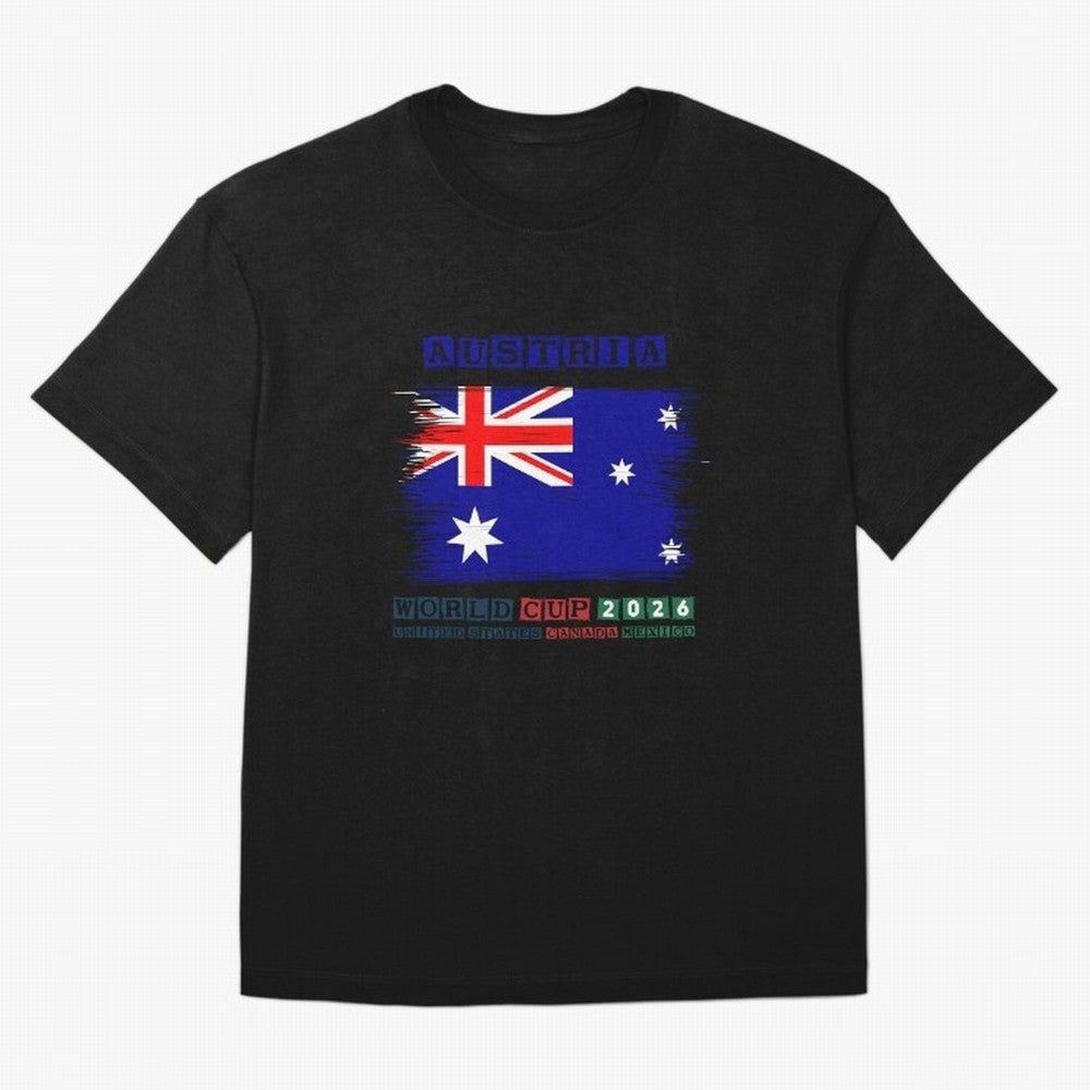 AUSTRIA WORLD CUP 2026 Oversized T-Shirt Capture Stadium Memories from FIFA World Cup 2026 USA Canada Mexico Highlighting Messi and Cristiano Ronaldo, Germany Energy, Sports Nostalgia, International Competition, Famous Players and Unforgettable