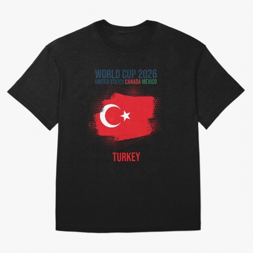 TURKEY WORLD CUP 2026 Oversized T-Shirt Relive Match Day Hype around FIFA World Cup 2026 USA Canada Mexico, Cristiano Ronaldo, Haaland and CR7, England and Germany, Sports Nostalgia, International Competition, Famous Players and Unforgettable