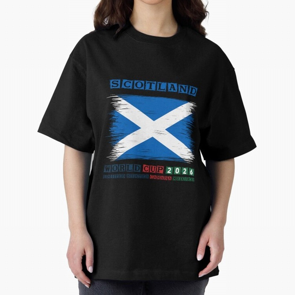 SCOTLAND WORLD CUP 2026 Oversized T-Shirt Carry Match Day Hype around FIFA World Cup 2026 Group Stage, Mbappe and Neymar, Brazil, Portugal and Argentina, Tournament Hype, Historic Matchups, Family Viewing Parties and Global Sports Pride; Perfect