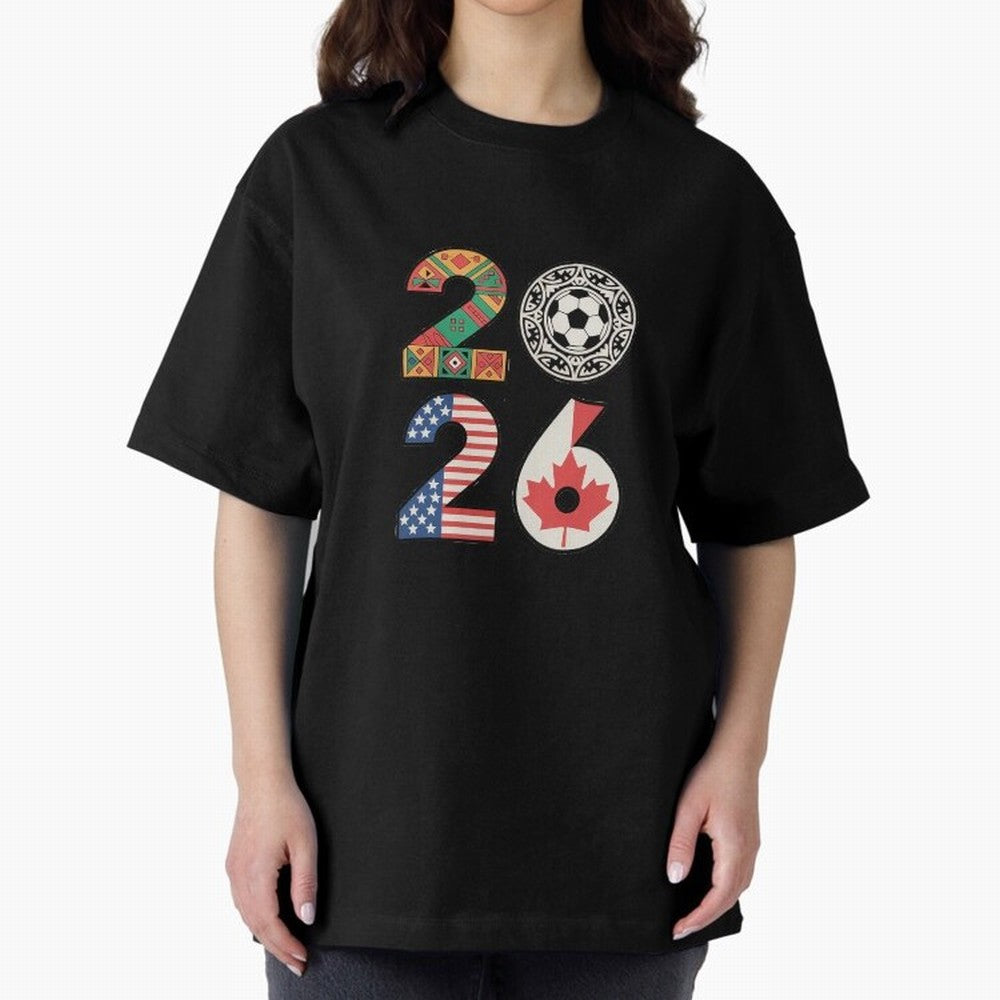 2026 Football Countries Design ¨C USA, Canada & Mexico Inspired Art Oversized T-Shirt Honor Champions and Dreams in FIFA World Cup 2026 USA Canada Mexico Built around Neymar, Spain and Netherlands Energy, Match Day Excitement, Supporter Culture,