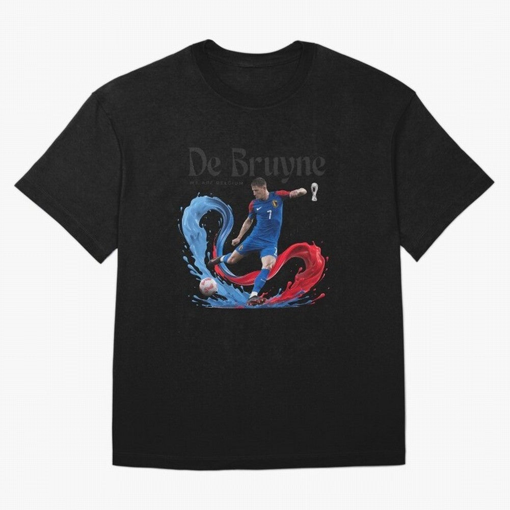 De Bruyne - We are Belgium Oversized T-Shirt Keep the Legacy of FIFA World Cup 2026 for Fans of Neymar, Haaland and Cristiano Ronaldo and England, Bringing Football Passion, Legendary Performances, Festival Vibes and Supporter Community; Perfect