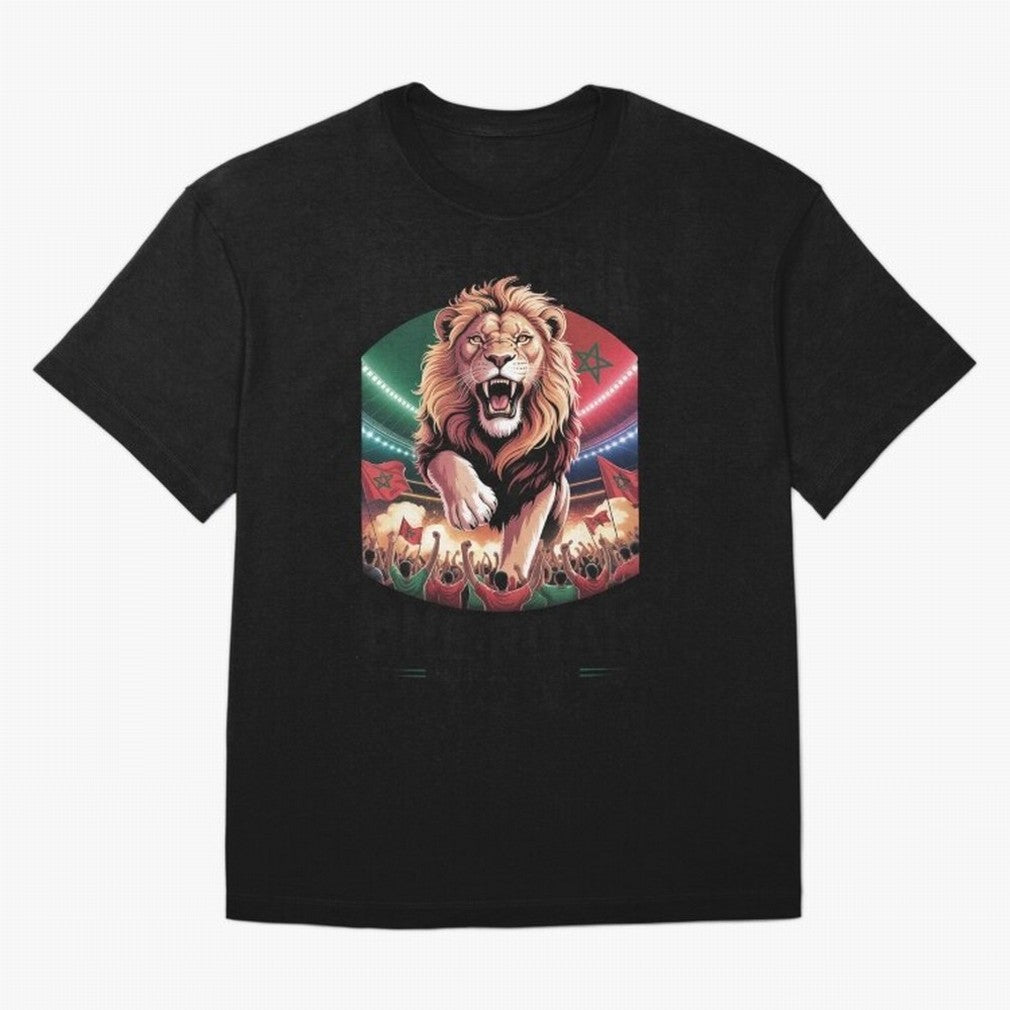 Morocco Football - One Nation, One Roar Oversized T-Shirt Turn Every Weekend Toward Global Football Passion for FIFA World Cup 2026, with Messi and Cristiano Ronaldo, Argentina, Football History, Final Match Energy, Crowd Noise and Once in a