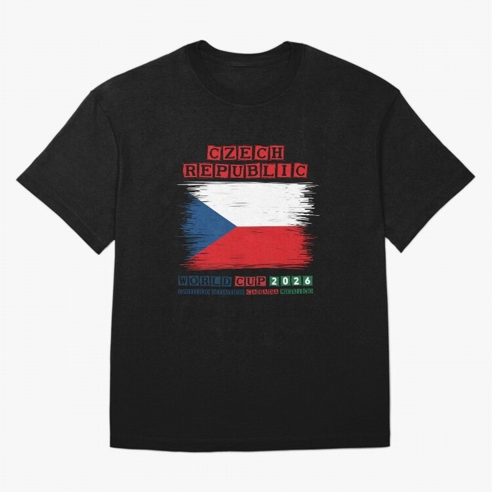 Czech Republic WORLD CUP 2026 Oversized T-Shirt Make Game Day About FIFA World Cup 2026 for Fans of Messi and England, Bringing Fan Favorite Moments, National Team Passion, Big Match Drama and Soccer History; Perfect for Fans, Collectors, Family