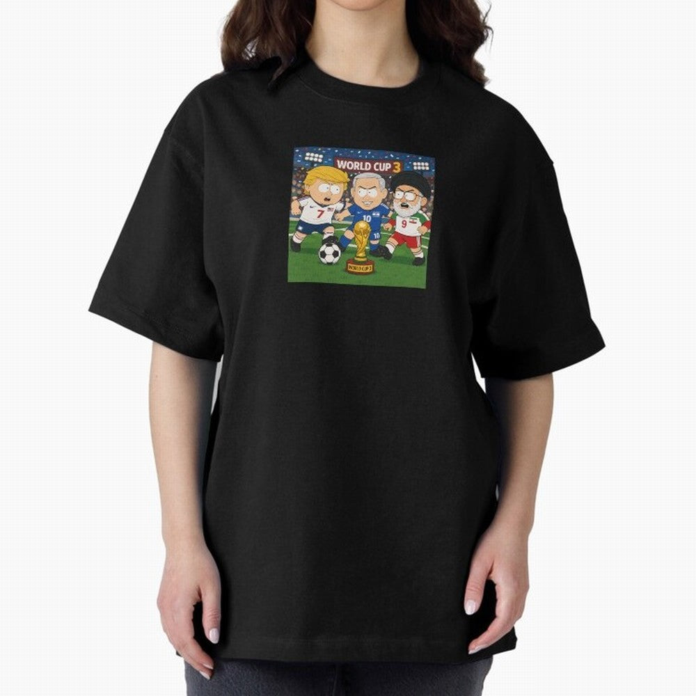 WORLD CUP 3 Oversized T-Shirt Relive Global Football Passion for FIFA World Cup 2026, with CR7, Germany, Sports Nostalgia, International Competition, Famous Players and Unforgettable Victories; Made for Die Hard Supporters, Soccer Lovers, Game Day