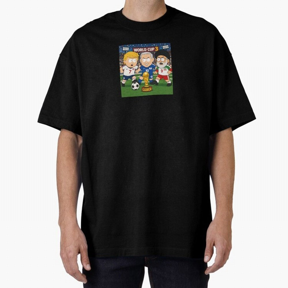 WORLD CUP 3 Oversized T-Shirt Relive Global Football Passion for FIFA World Cup 2026, with CR7, Germany, Sports Nostalgia, International Competition, Famous Players and Unforgettable Victories; Made for Die Hard Supporters, Soccer Lovers, Game Day