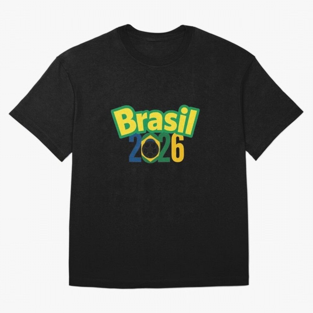 Brasil 2026 Football Mission - Road to Next World Cup T-Shirt Oversized T-Shirt Cheer for the FIFA World Cup 2026 Group Stage Journey through Cristiano Ronaldo Highlights, England, France and Netherlands Pride, Stadium Chants, National Pride,
