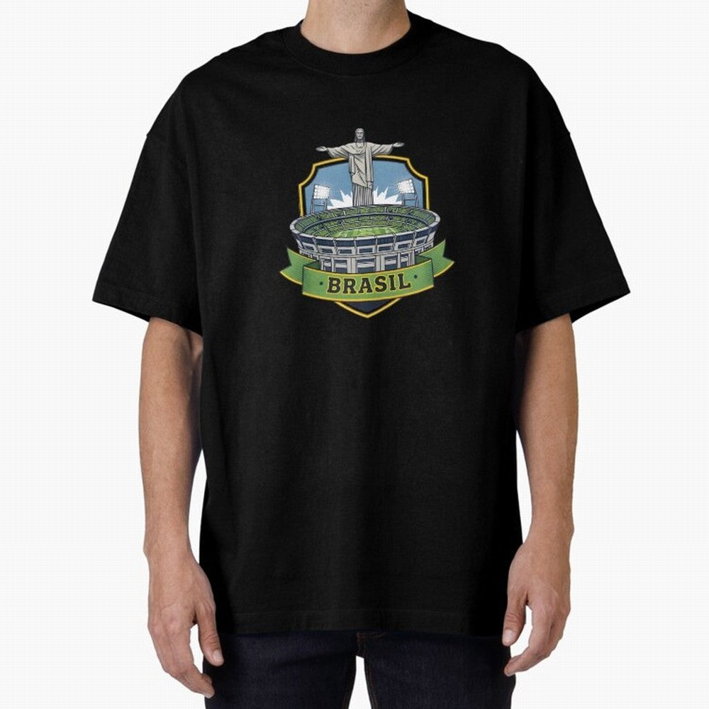 Brazil - World Cup 2026 Oversized T-Shirt Live the Energy of the FIFA World Cup 2026 USA Canada Mexico Journey through Messi, Neymar and Mbappe Highlights, England, France and Netherlands Pride, Supporter Pride, Iconic Celebrations, Legendary Names