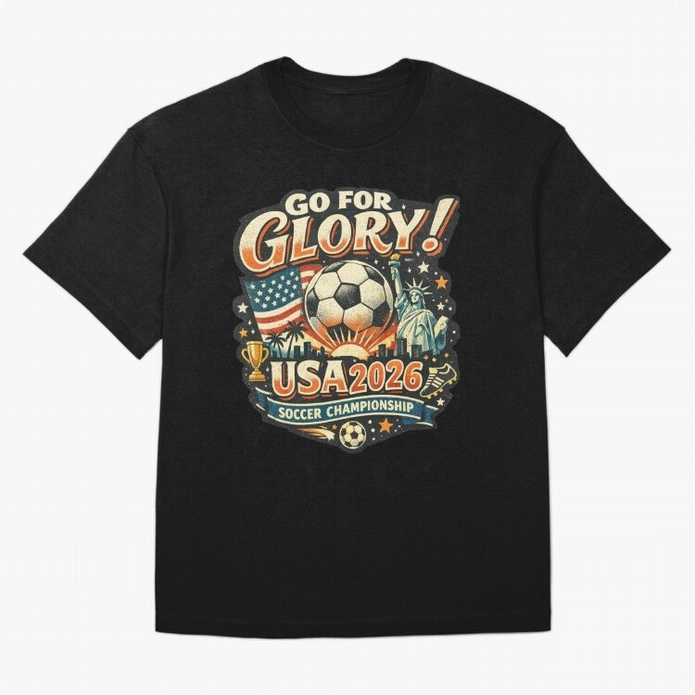 Soccer USA Oversized T-Shirt Honor the Beautiful Game during FIFA World Cup 2026 Group Stage Spirit, Built around Argentina, Haaland, Supporter Pride, Iconic Celebrations, Legendary Names and Global Match Day Energy; Great for Supporters Who Love