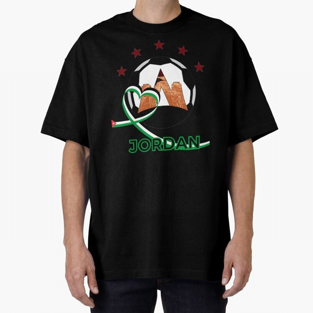 Jordan WC2026 Oversized T-Shirt Follow the Final Road of the FIFA World Cup 2026 Journey through Mbappe Highlights, Portugal, Spain and Germany Pride, Championship Spirit, Famous Goals, Roaring Crowds and International Football Unity; Perfect for