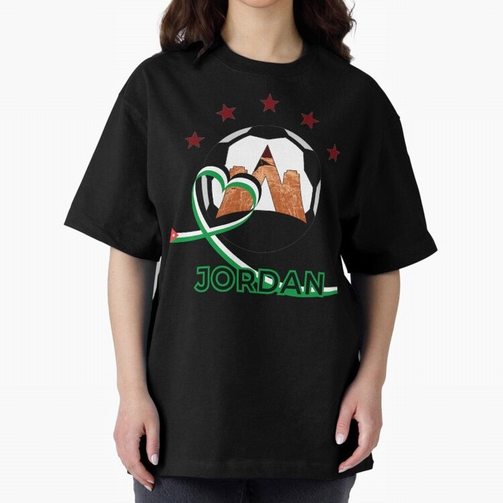 Jordan WC2026 Oversized T-Shirt Follow the Final Road of the FIFA World Cup 2026 Journey through Mbappe Highlights, Portugal, Spain and Germany Pride, Championship Spirit, Famous Goals, Roaring Crowds and International Football Unity; Perfect for