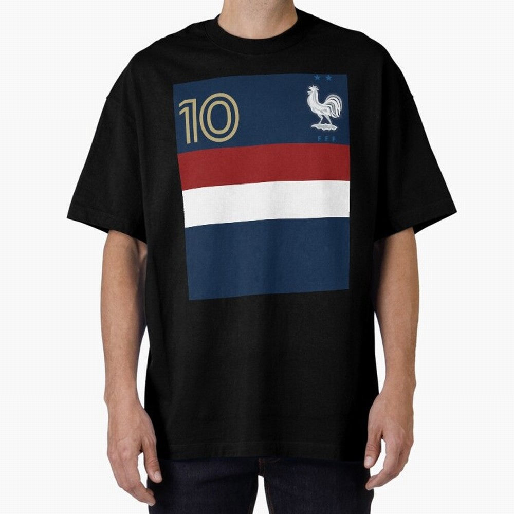 France | 2026 World Cup Fan Apparel Oversized T-Shirt Feel FIFA World Cup 2026 Group Stage for Fans of Mbappe and Neymar and Germany, Bringing Worldwide Fan Energy, Dramatic Goals, Stadium Lights and Championship Celebrations; Perfect for