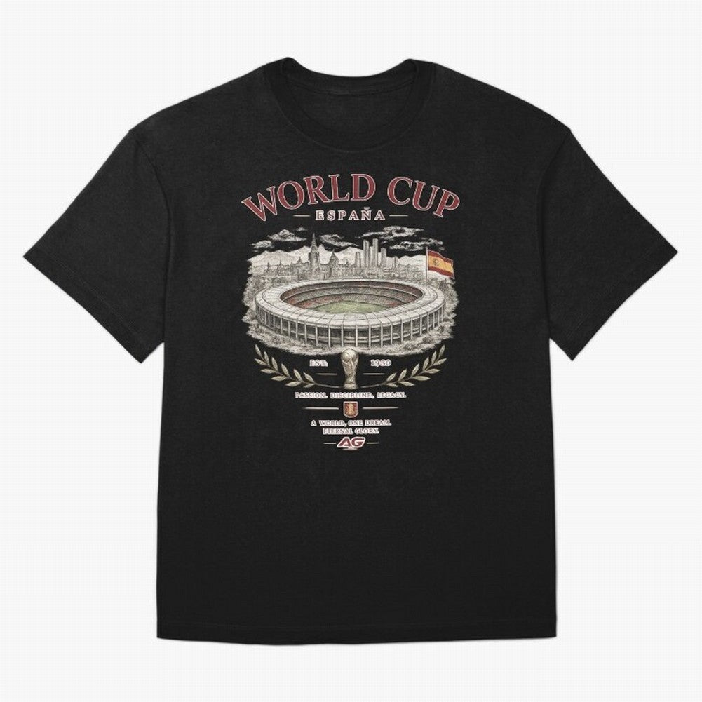 Spain World Cup Vintage Streetwear Oversized T-Shirt Celebrate Football Heritage in the FIFA World Cup 2026 USA Canada Mexico Journey through Neymar, Haaland and Cristiano Ronaldo Highlights, Spain and Netherlands Pride, Champion Mindset, Group