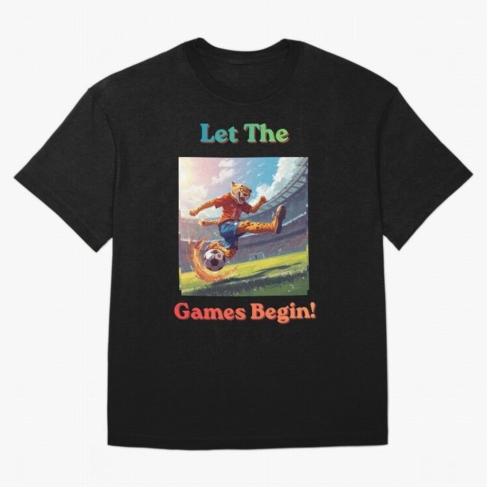 Let The Games Begin ¨C World Cup Soccer 2026 Oversized T-Shirt Show Your Love for FIFA World Cup 2026 USA Canada Mexico for Fans of Cristiano Ronaldo, Haaland and CR7 and Portugal, Bringing Worldwide Fan Energy, Dramatic Goals, Stadium Lights and