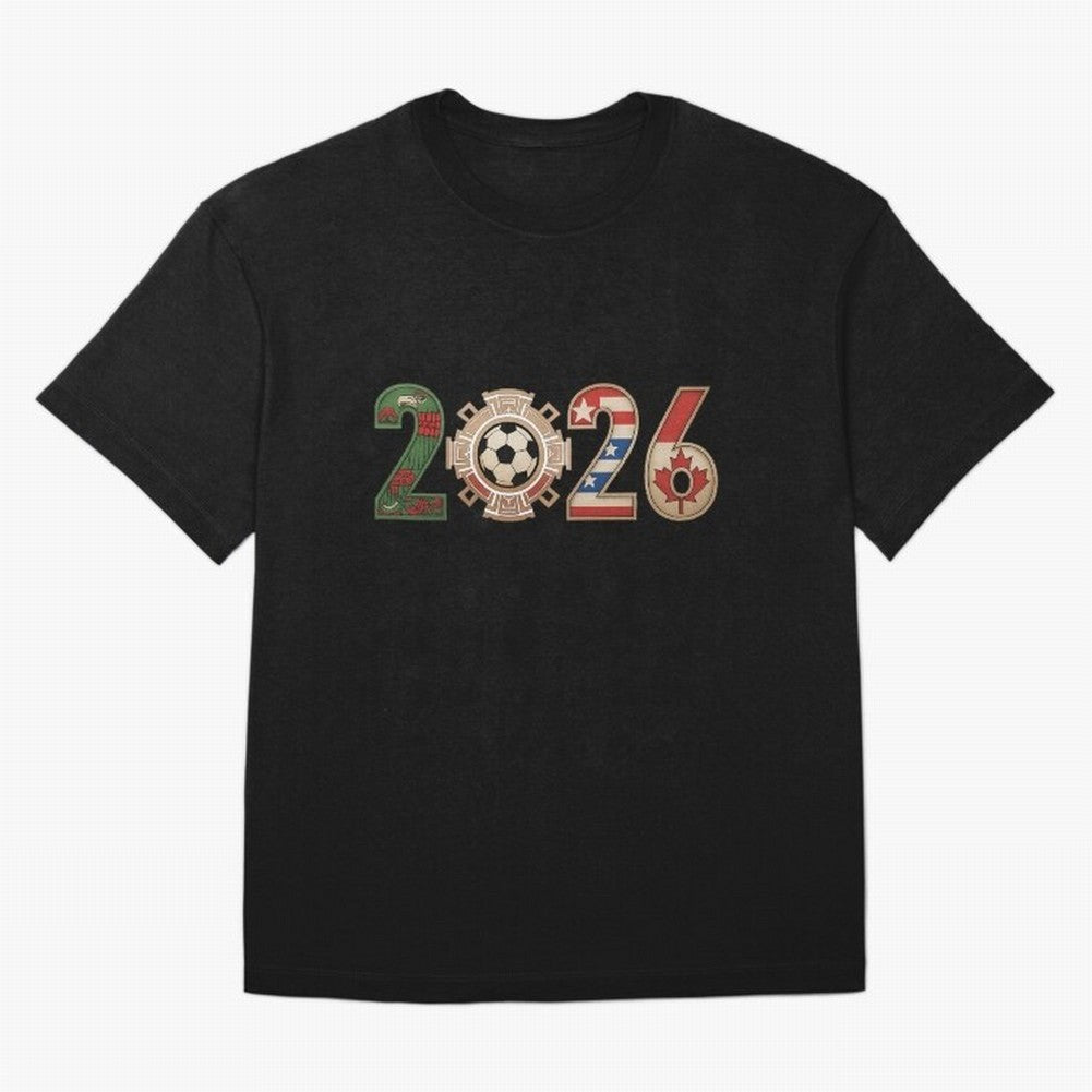 2026 Oversized T-Shirt Turn Up for Global Football Passion for FIFA World Cup 2026 USA Canada Mexico, Featuring Messi, Neymar and Mbappe, Spain and Netherlands, Goal Celebration Energy, Supporter Heritage, Football Icons and Worldwide Tournament