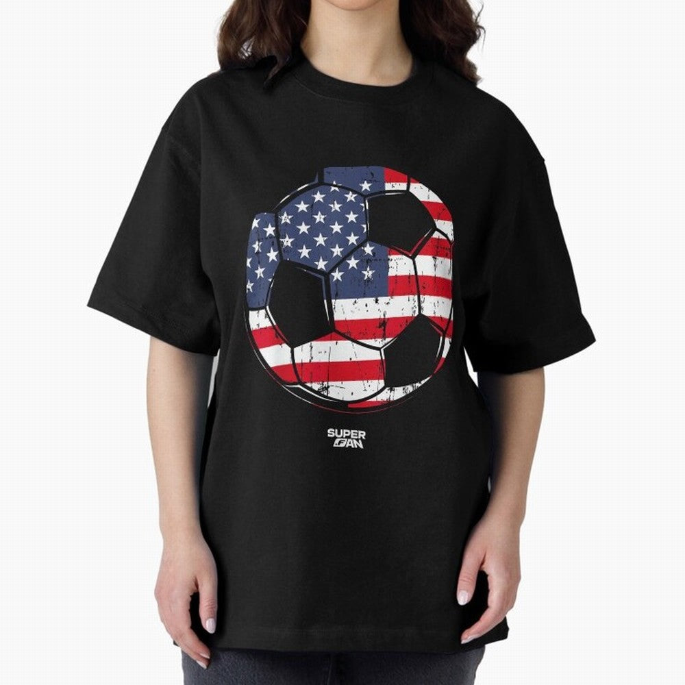2026 USA Soccer Fan World Cup Oversized T-Shirt Share the Excitement of FIFA World Cup 2026 Spirit, Featuring England, France and Netherlands, Messi, Soccer Culture, Superstar Moments, National Team Dreams and Competitive Fire; Perfect for People