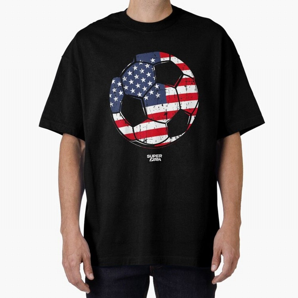 2026 USA Soccer Fan World Cup Oversized T-Shirt Share the Excitement of FIFA World Cup 2026 Spirit, Featuring England, France and Netherlands, Messi, Soccer Culture, Superstar Moments, National Team Dreams and Competitive Fire; Perfect for People