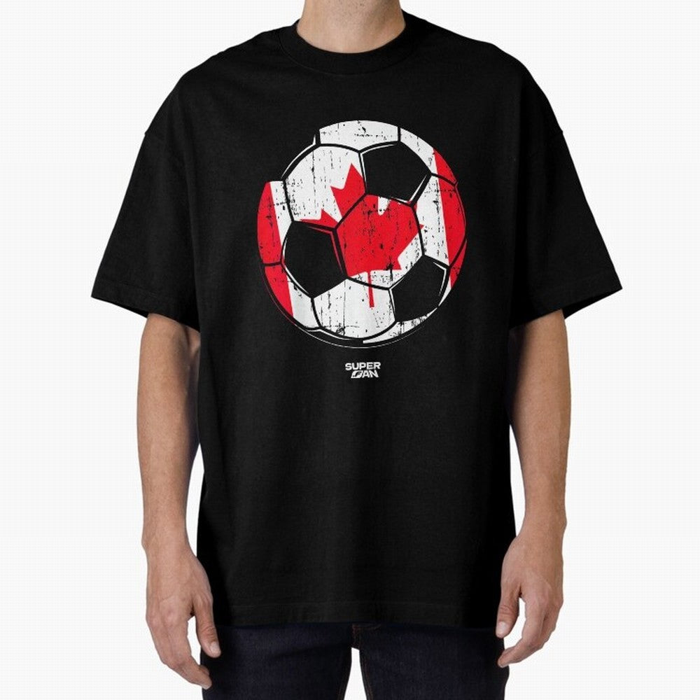 2026 Canada Soccer Fan World Cup Oversized T-Shirt Feel International Energy from Global Football Passion for FIFA World Cup 2026, Connected to Haaland and Mbappe, Spain, Supporter Pride, Iconic Celebrations, Legendary Names and Global Match Day