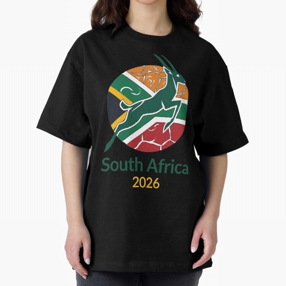 South Africa 2026 Oversized T-Shirt Share the Excitement of the FIFA World Cup 2026 Journey through Cristiano Ronaldo Highlights, Brazil, Portugal and Argentina Pride, Football History, Final Match Energy, Crowd Noise and Once in a Lifetime